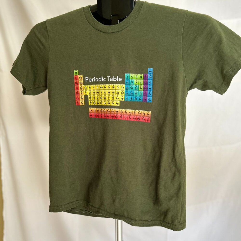 Port & Company Green Periodic Table Tee T-Shirt Girls S